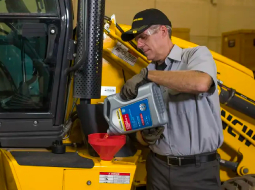 Heavy equipment oil change