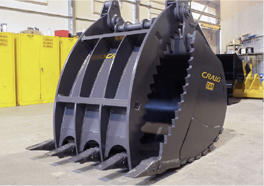 Grapple bucket rental